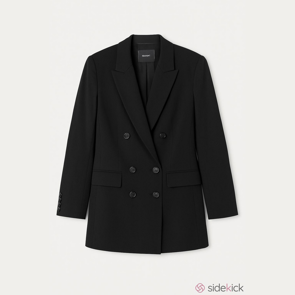 Club Monaco black double breasted blazer suit jacket 0